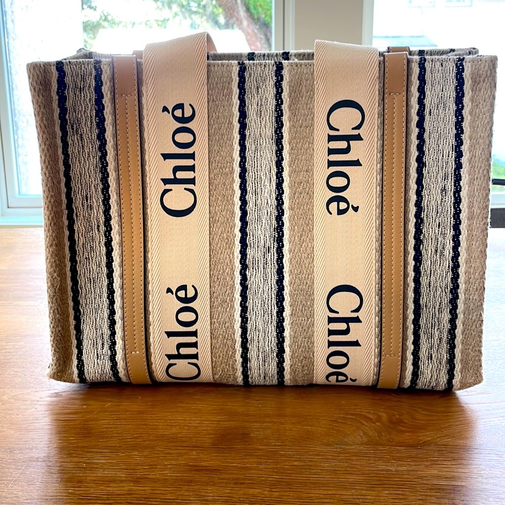 Chloe medium woody tote- worn 3 times